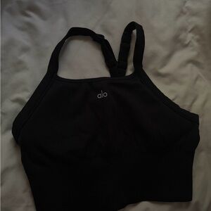ALO Yoga Black High-Neck Sports Bra